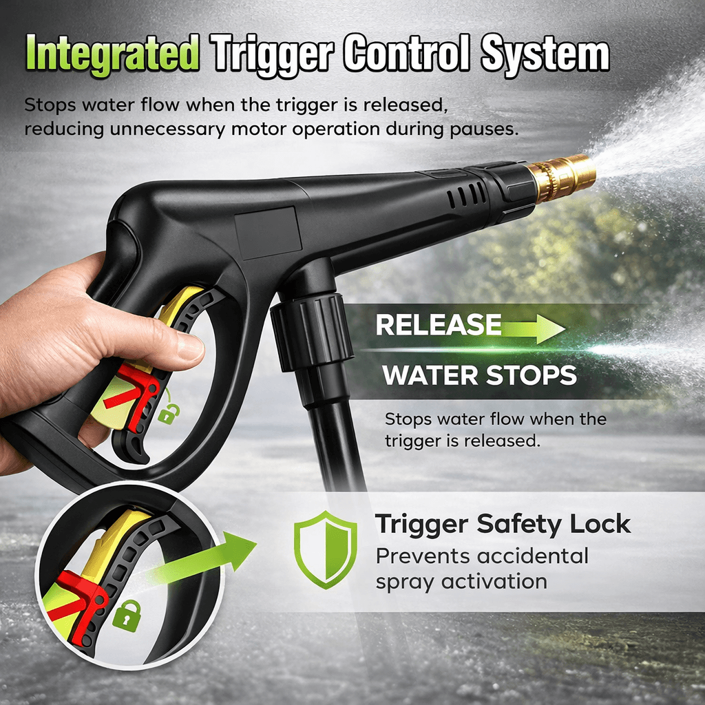 LWQ Pressure Washer - Integrated Trigger Control System