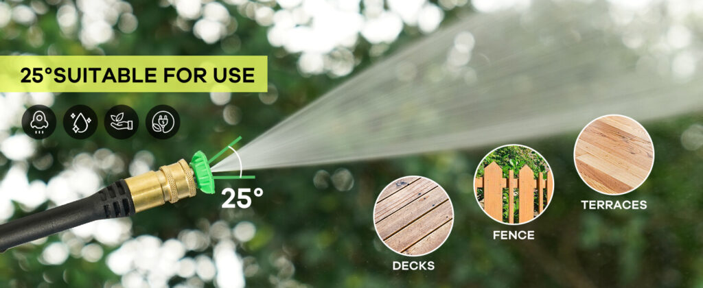 LWQ Pressure Washer - 25° Nozzle — Deck and Fence Cleaning