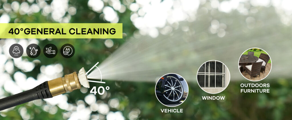 LWQ Pressure Washer - 40° Nozzle — Wide Spray Rinse Cleaning